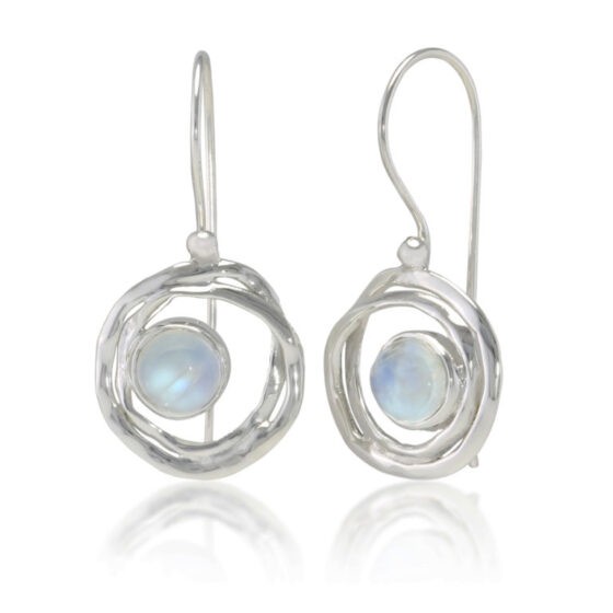 Moonstone Spiral Earrings (BY490) | Craft Works gallery