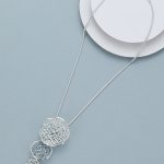 Silver/grey necklace G1365